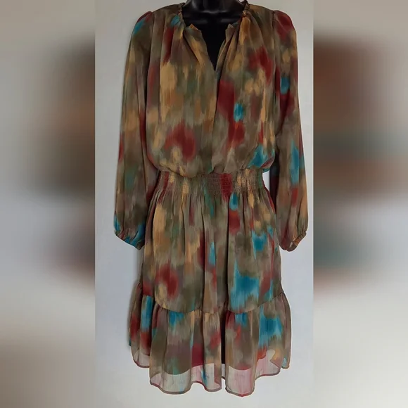 Lola Grace Long Sleeve Multicolor Ruffle Dress - Picture 9 of 9